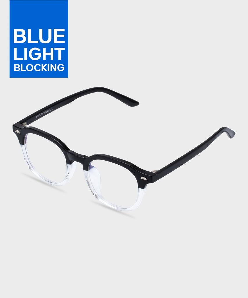 Likkeullou Rc Yleen Gold Blue Light Glasses Half