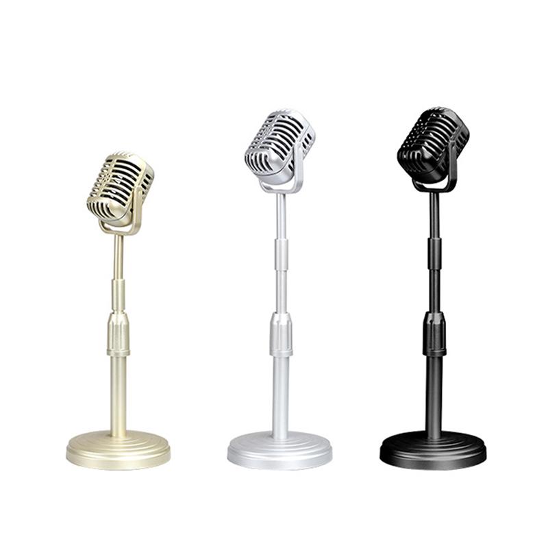 Simulation Classic Retro Dynamic Vocal Microphone Vintage Style Mic Universal Stand For Live Performanc Karaoke Studio Record