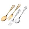 2pcs/set Spoon Charm Coffee Creative Embossed Fruit
