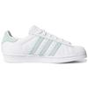 Adidas Superstar 'White/Ash Green/Silver Metallic' Sneakers Women's Sneakers B41509