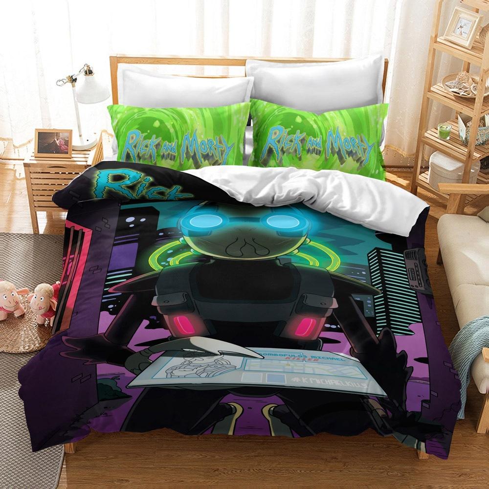 Bedding Kit Rick Morty Ii Series Size Three-Piece Quilt Cover