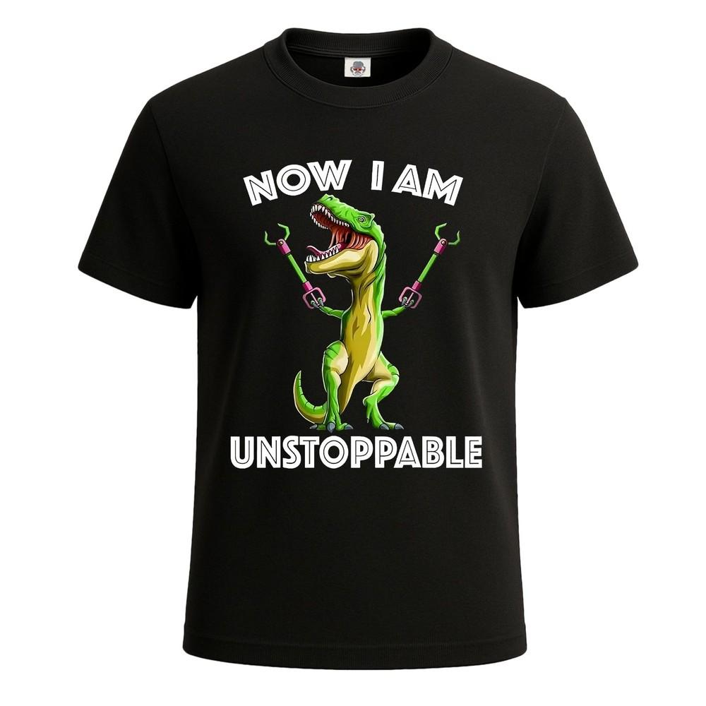 I Am Unstoppable TRex Dinosaur Cute amp; Funny TShirt For Mens Novelty Tee Top Unisex T-Shirt S