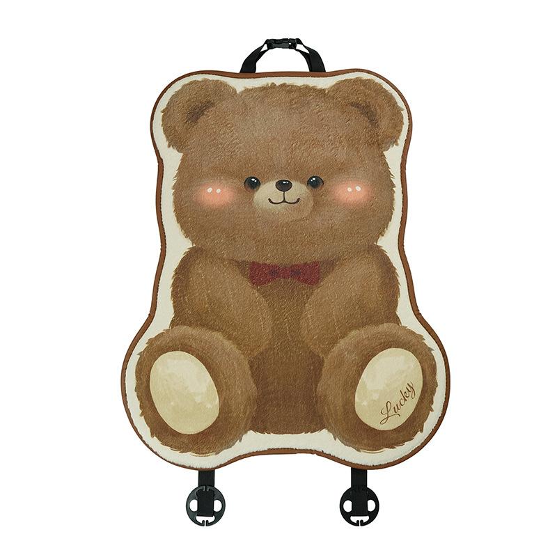 Cartoon Furry Cute Bear Plush Car Seat Covers Mat Universal Car Seat Cushion Car Pillow Auto Interior Accessories Seat Supports