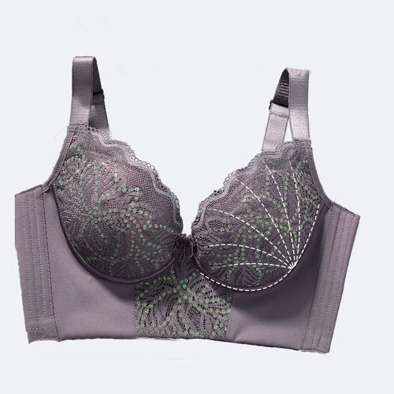 Sexig spets-bh Damer Push Up Bralette Plus Size D E Kupa Sensuella underkläder Samlande Tunn Fancy Underkläder