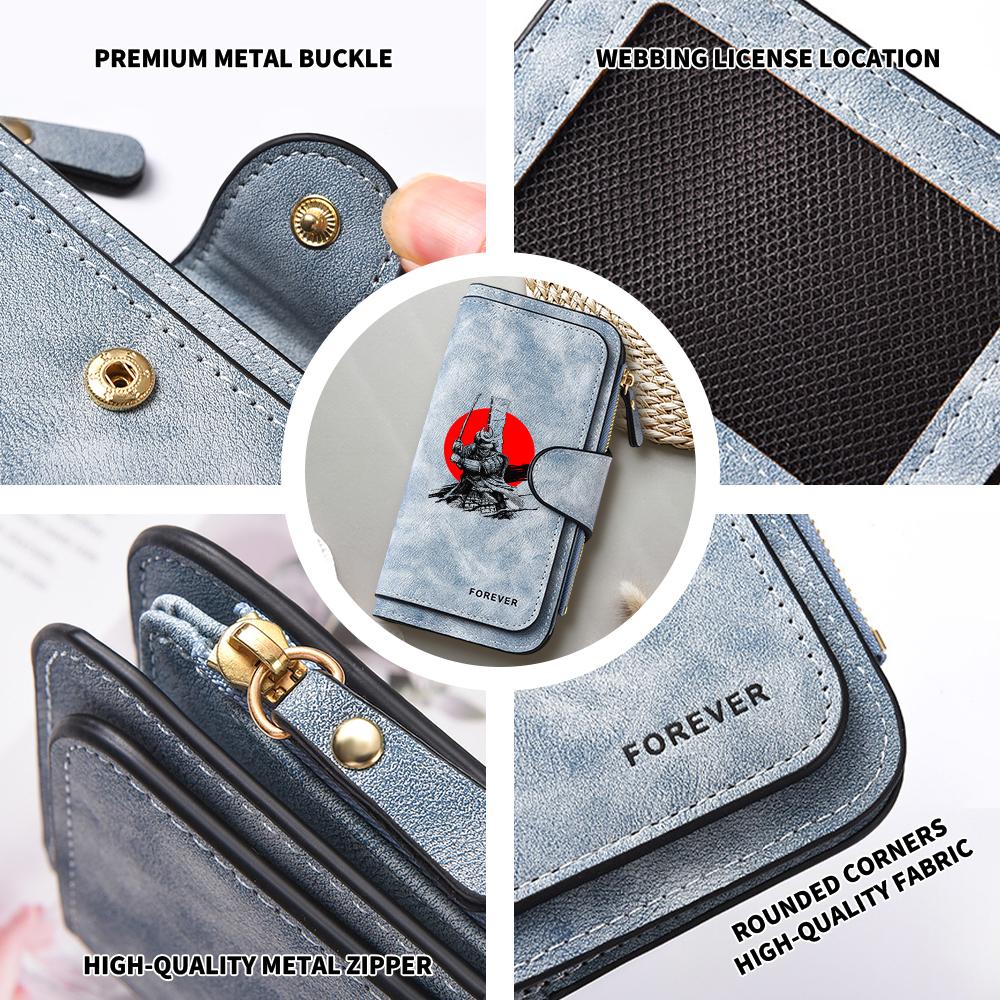 Japanese Samurai Printed Purse Fashion Long Wallet Large Capacity Card Holder