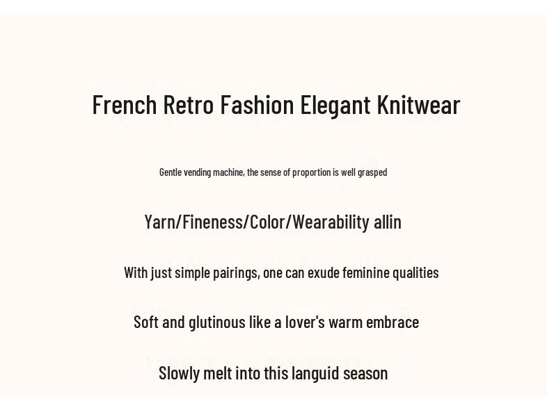 Demana Winter French Retro Jacquard Knit Sweater