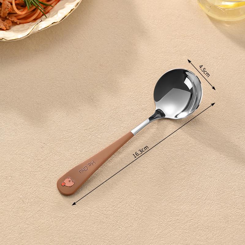 Shengjia Cartoon Stainless Steel Portable Spoon Set