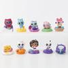 10/13pcs/Kit Animation Design Gabby Dollhouse Animation Figure Plaything POLYVINYL CHLORIDE Miniature Smiling Car Cat Hug Gaby Statues Figures For