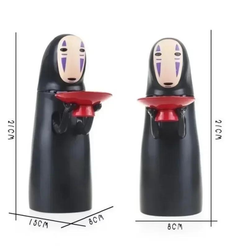 Kreatywny Słoik do Oszczędzania Monet Ozdoba Figurka Anime Bez Twarzy Puszka do Oszczędzania Spirited Away Elektryczny Model Kolekcjonerski Dekoracja Uroczy Prezent