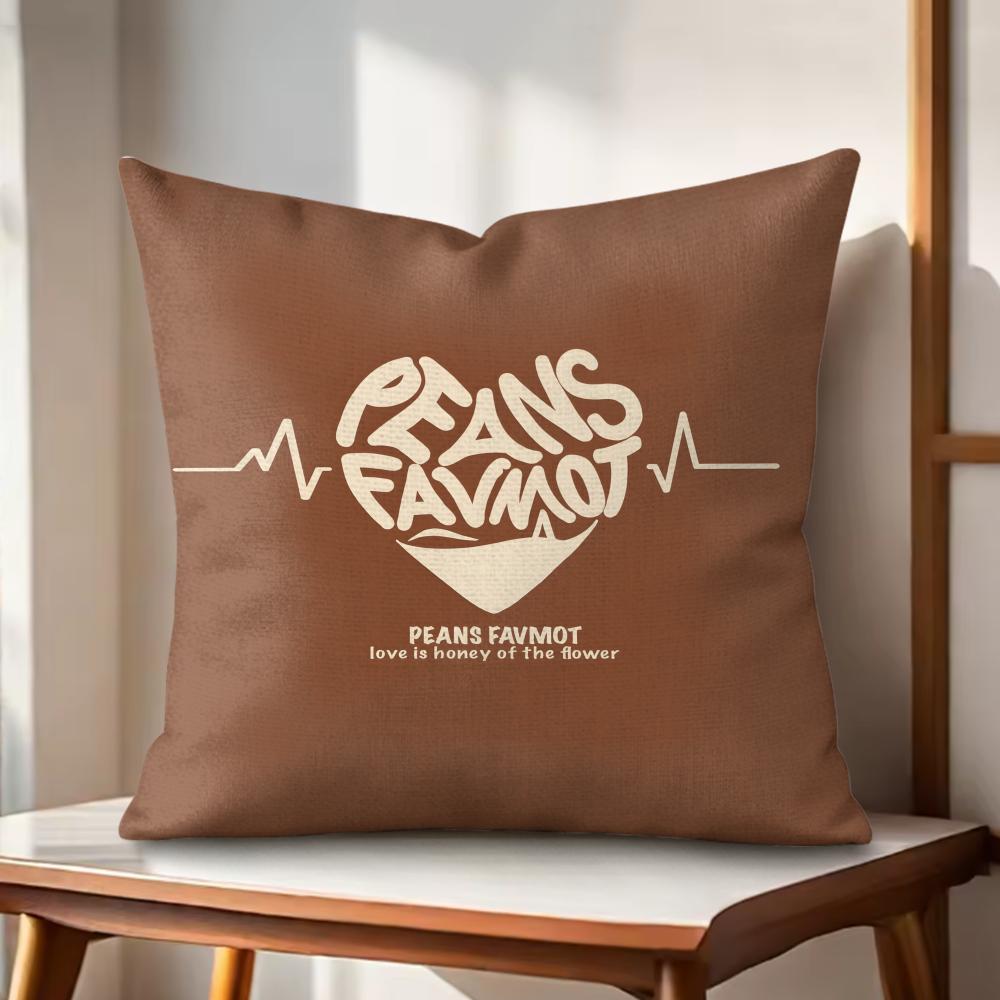 

Creative love letters Cushion Cover Natural Linen Organic Fabric DoubleSided Printing Couch Pillow Covers Home Decor 30x30cm