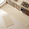 Kitchen Floor Mat Plant Pattern Waterproof Oil-proof Carpet PVC Leather Non-slip Foot Mats Long Strip Light Luxury High-end Rug