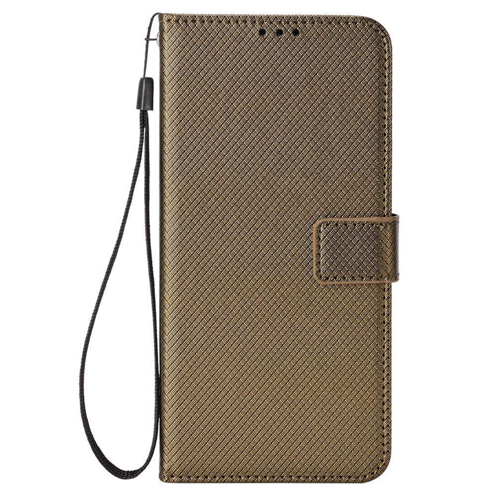 Capa de Telefone Para ZTE Blade V70 Design/Nubia V70 Design/Blade V70 Vita Capa Carteira com Textura Diamante em Couro PU