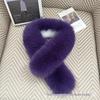 Double-Sided Faux Fox Fur Scarf: Thick, Warm, and Versatile Neck Warmer for Autumn and Winter.