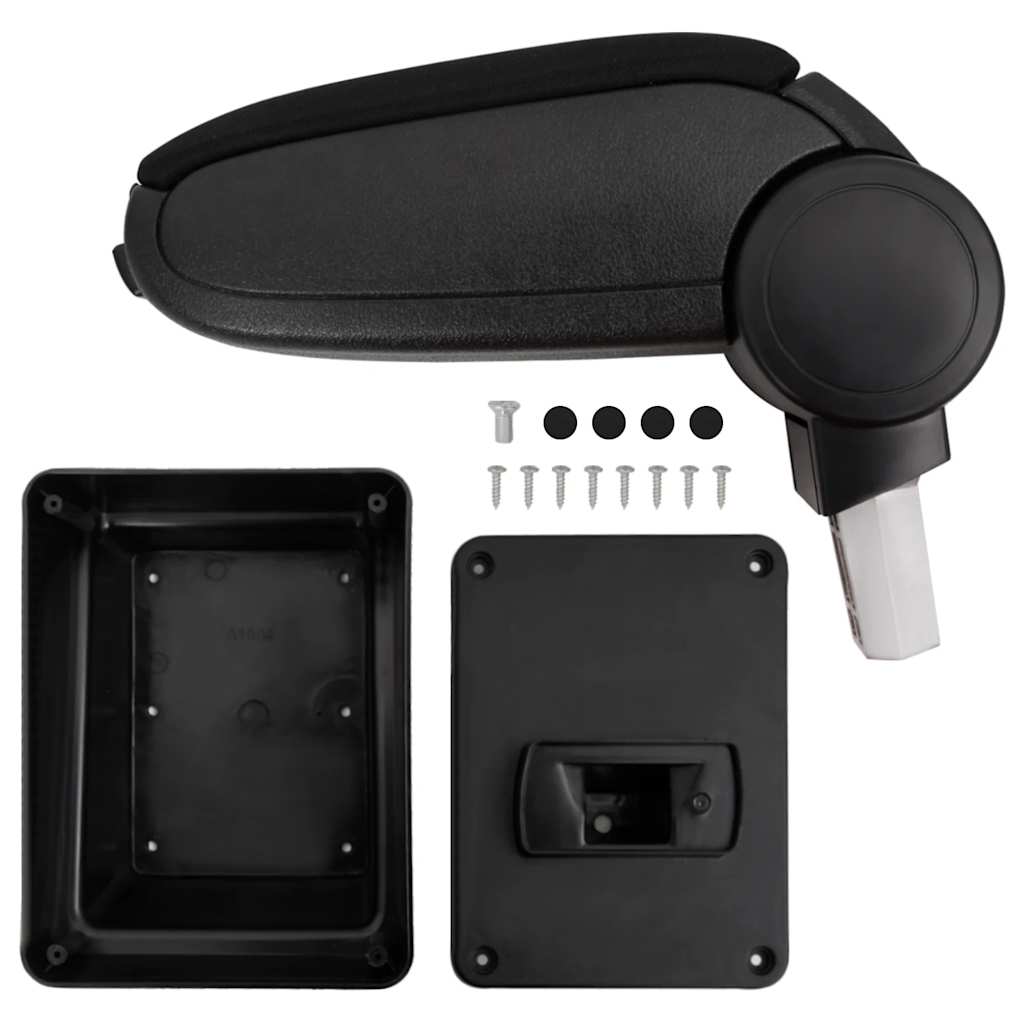 vidaXL Auto-Armlehne für SKODA OCTAVIA (ab 2014) Schwarz 17x40x(31–49) cm ABS schwarz