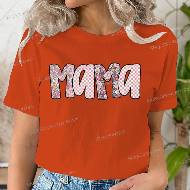 Uroczy Koszulka z Kwiatowym Wzorem dla Mamy Prezent na Dzień Matki Modne Koszulki Prezent dla Nowej Mamy Graficzna Koszulka na Dzień Matki Kwiatowa Mama Koszulki Retro