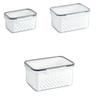 Refrigerator Food Storage Container with Filter Lid Keep Fruits Vegetables Berries and Meat Fresh for Longer Plastic  Container