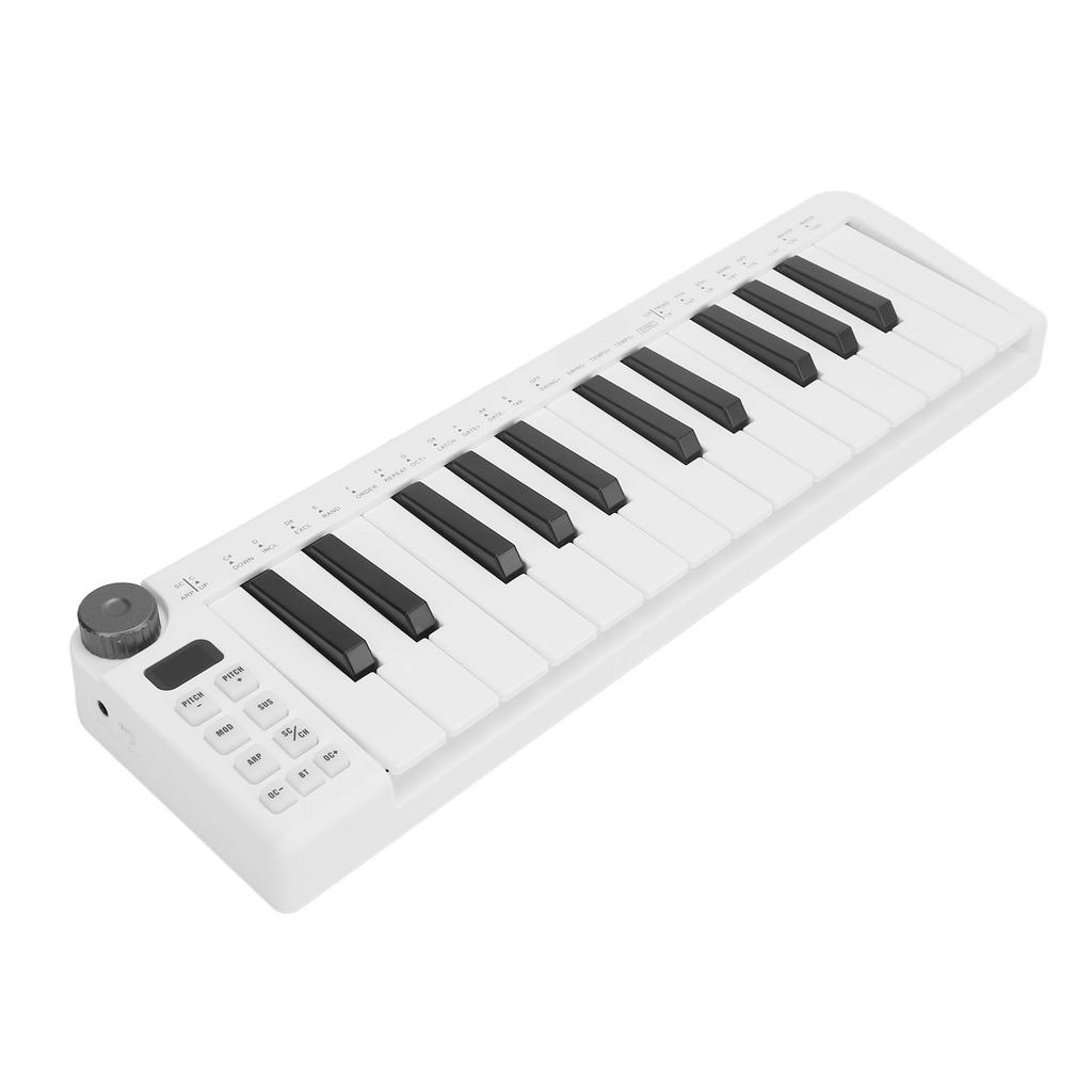 MIDI Keyboard Controller 25 Force Sensitive Keys 1 Assignable Knob Portable Smart MIDI Keyboard Controller