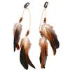 1PC Ethnic Style Decorative Tassel Secure-Grip Clip Natural Hairpin Lightweight Hair Bohemian Feather Delicate