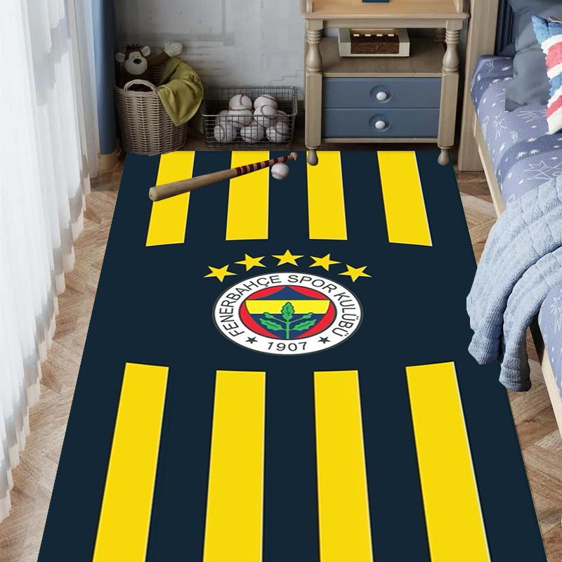 Eredità Fenerbahçe: Tappetini per pavimenti con stampa a motivi del 1907 Zerbino Cuscino per sedia da ufficio per stanza