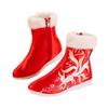 Women's Winter Warm Snow Boots Non-Slip Faux Fur Lined Embroidered Ankle Booties Shoes for Women Comfortable Fuzzy Walking Short Boot With Side Zipper