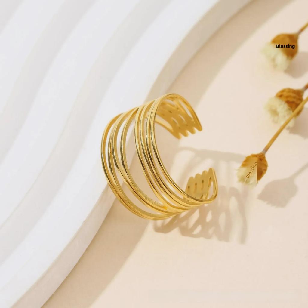 European & American Style Titanium Steel Open Ring - Fashionable, Versatile Jewelry for Women