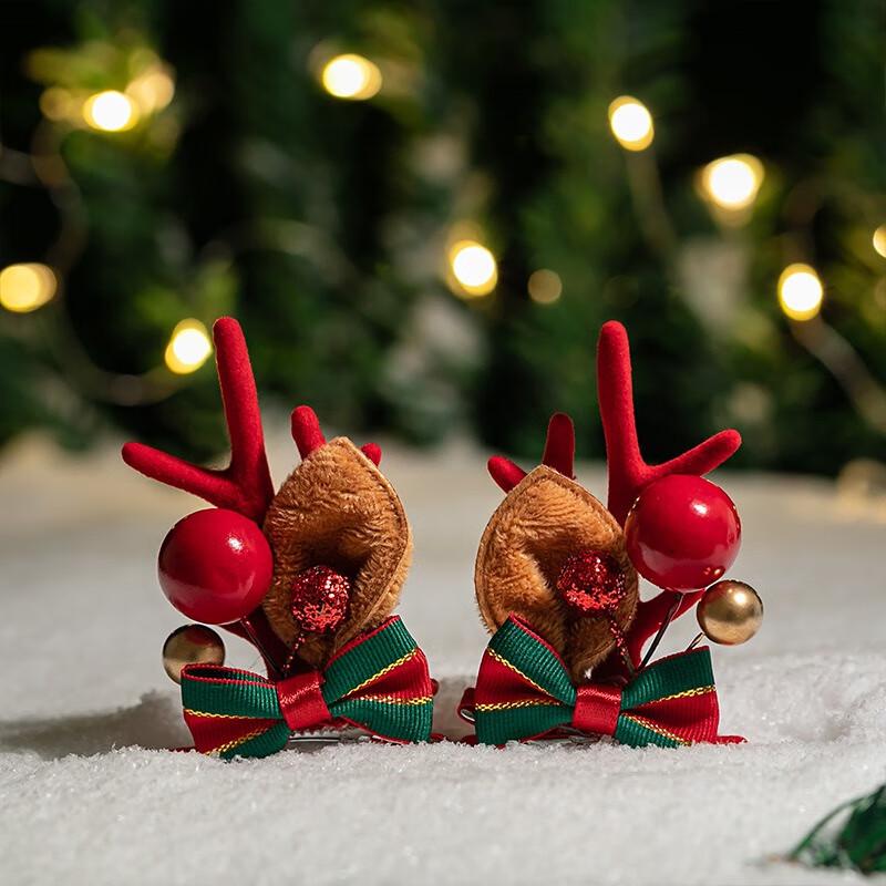 Fumede Christmas Reindeer Antler Hair Accessories Set