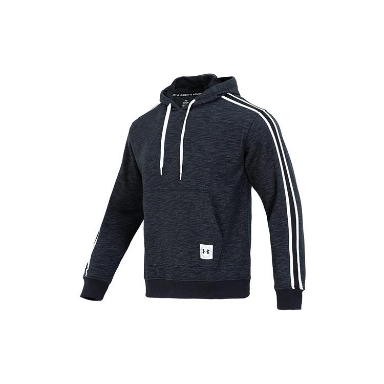 Under Armour Essential Heritage Fleece Hoodie  Black White  Men s 1373813-001 XL