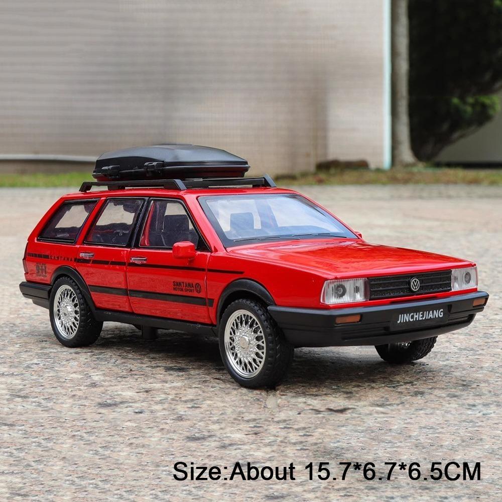 

1:32 Scale Santana SAMBA T1 Model Car Toy Alloy Body Rubber Tires Sound Light Pull Back Models Kids Collection Ornaments