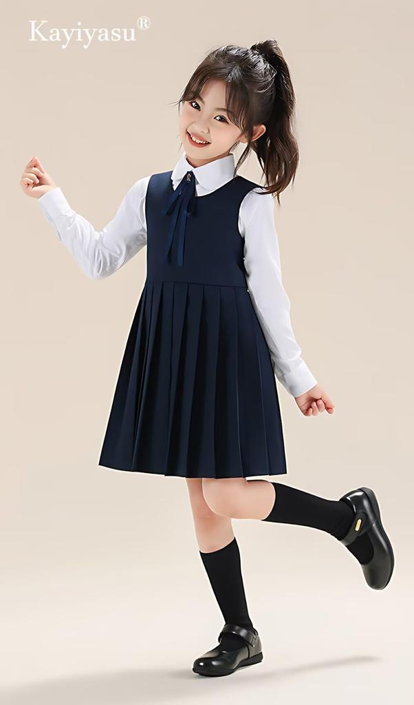 Kayiyasu Piano Recital Black Solid Cute Suitable for School Entrance Size Kids' Dress, Dress, Girls' Color, Formal, Dress, Ceremonies, Weddings,