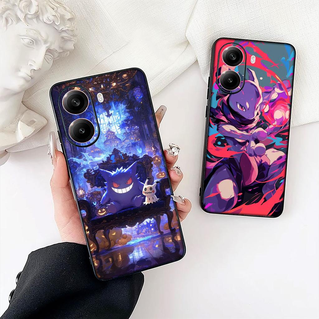 P-Pikachus P-Pokemons GO Gengar Protective Cover for OPPO A40 A60 A80 A38 A18 A17 A16 A78 A79 A54 A25 A57 4G 5G Phone Case