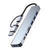 8-in-1 High-Speed USB Splitter & Audio Hub Dual-Head Multi-function Docking Station