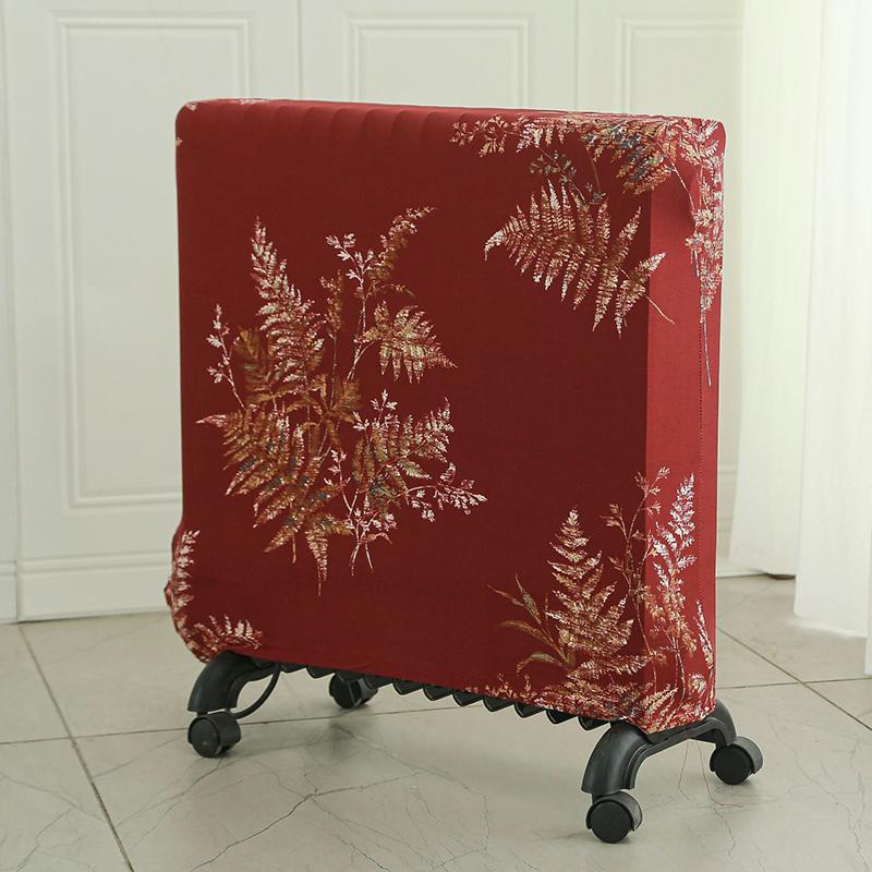 New Portable Heater Radiator Dust Cover Thickened Flower Print Elastic Household Oil Tin Radiator Protective Storage Dust Covers