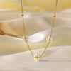 Spring Handmade Beaded Flower & Pearl Clavicle Necklace for Women