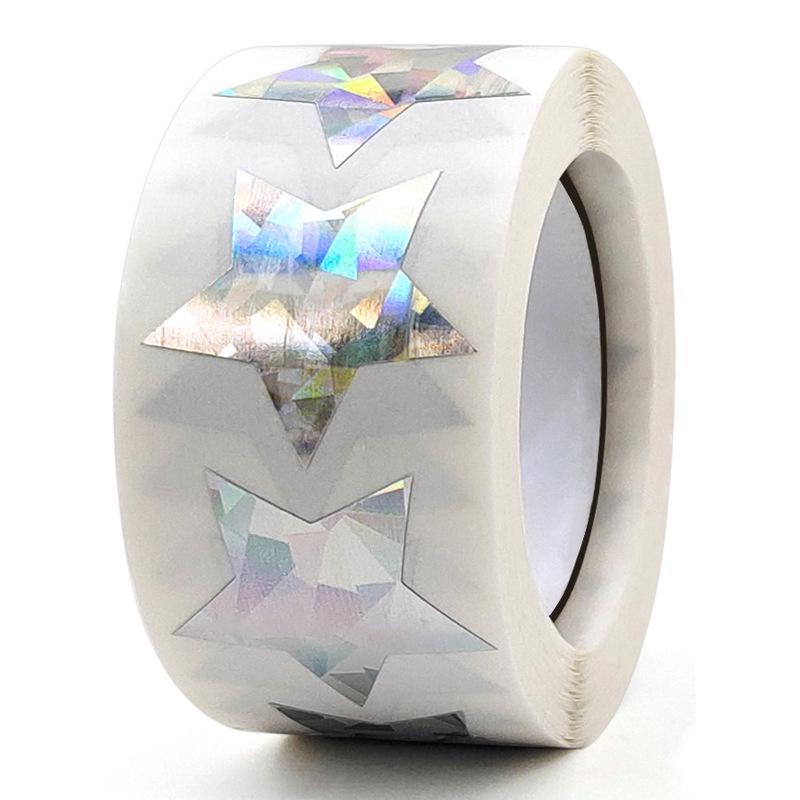 Colorful Five-Pointed Star Laser Stickers - Reward, Gift Packaging & Decoration