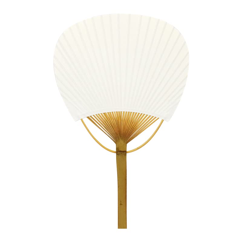Hergestellt aus flachem Bambus 5 330 mm x 195 mm Marugame Uchiwa Japan, Fächer, Klein, Weiß, Schlicht, Fächer, (einschließlich Griffe),