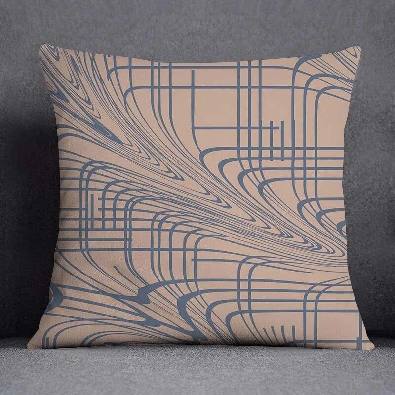 45x45cm Severský květinový geometrický vzor Dekorativní povlak na polštář Obývací pokoj Pohovka Kancelářský povlak na polštář Domácí dekorace