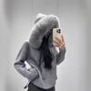 2026 Korean Retro Knit Cardigan: Women's Loose, Casual Long Sleeve Hooded Sweater with Fur Collar for Autumn and Winter