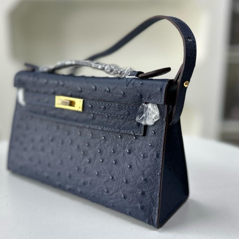 Mini Borsa Una Generazione Di Motivo Struzzo Pelle di Mucca A Spalla Cross-body Pelle Cena