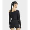 Adidas Originals One Shoulder Asymmetric Fitted Long Sleeve T-Shirt Women tops LE8310
