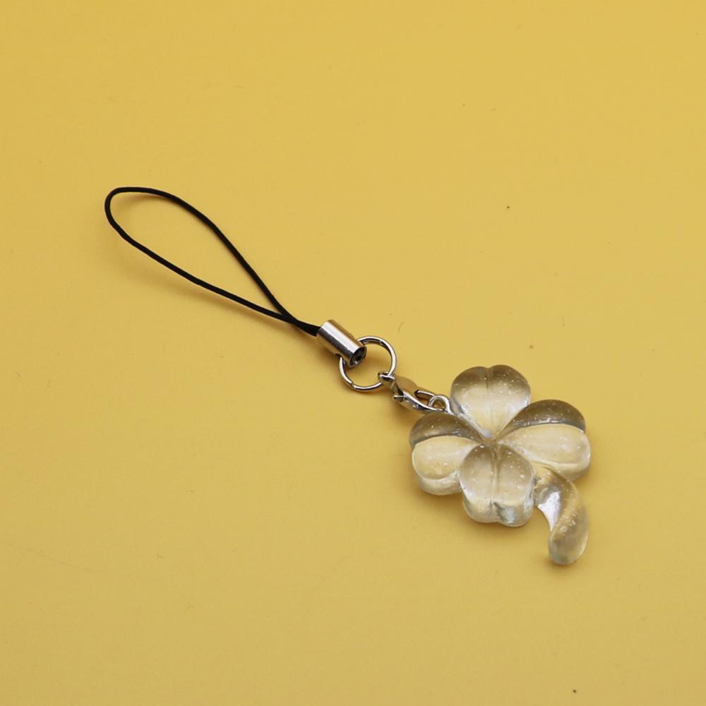 Cute Lucky Leaf Phone Charms Pendant Kawaii Keychain Cases For iP 14 Y2K Sweet Lanyard Accessories Ins Korea New