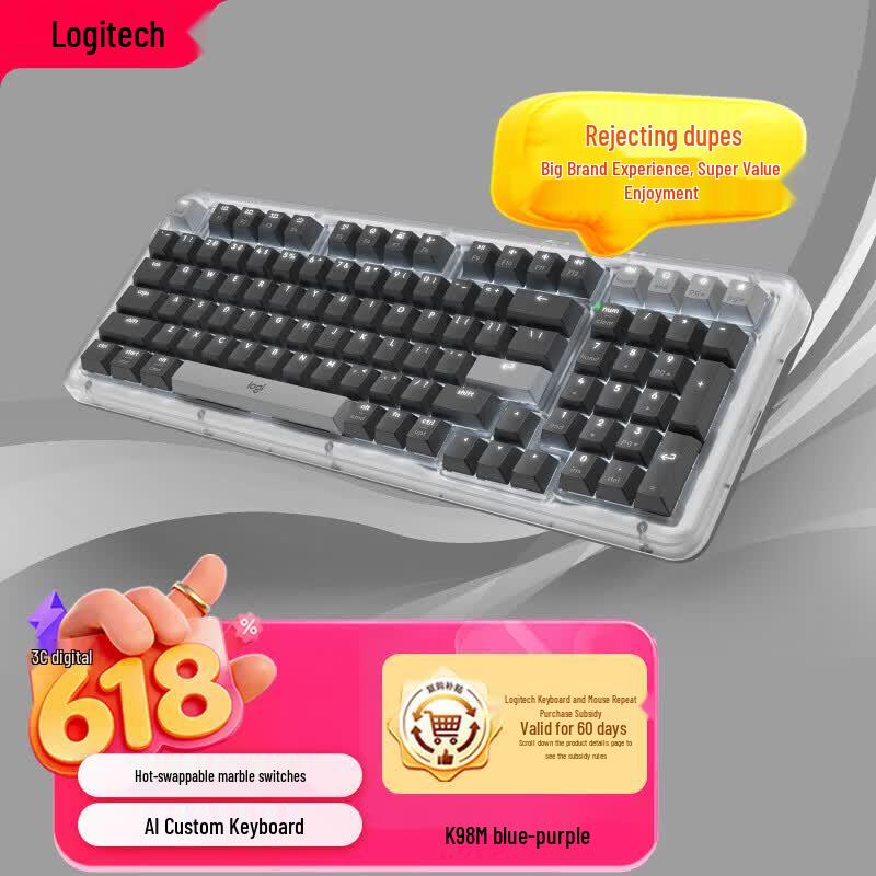 Logitech ALTO KEYS K98M Amber Series AI Custom Wireless Mechanical Keyboard