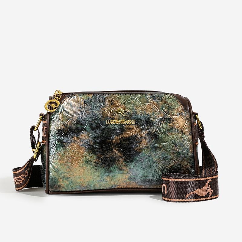 

New messenger bag fashionable high-value soft leather shoulder broadband small bag women s travel bag зелёный