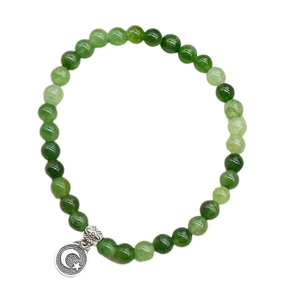 Islamic Prayer Beads Stretch Bracelet With 33 Glass Beads For Muslim Men Women Unisex Gift Elastic Islamic Mala