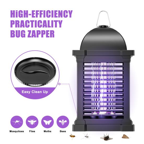 Insektenvernichter Mückenvernichter Licht Wasserdicht FR-ABS 4200V Elektrischer Schlag 20W Austauschbare Glühbirne