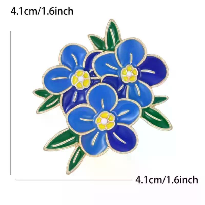 Fashion Leaf Flower Brooches For Women Unisex Enamel Plant Pins Office Party Jewelry Accessories Friend Gifts