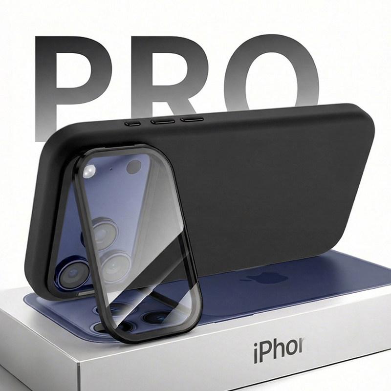 For iPhone 17 Pro Max Case Magnetic Liquid Silicone Rubber Built In Velvet Protection Cover With Camera Protection Bracket Shell