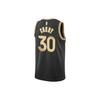 Nike Letter And Number Print Basketball Jersey SW Fan Edition 23-24 Season Golden State Warriors Curry 30 Unisex jersey Black Club-Gold FN5907-053