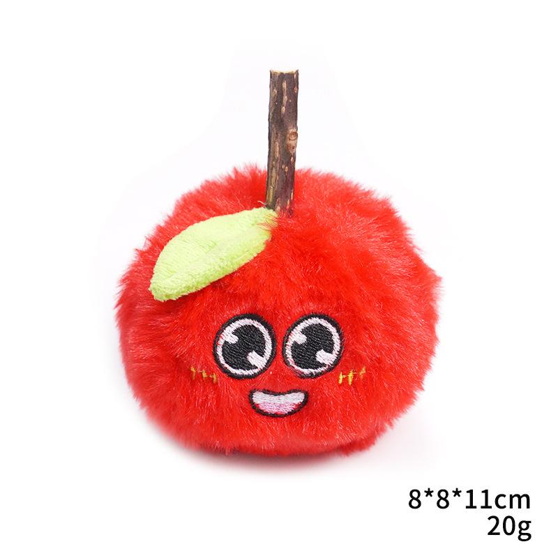 

Cute Fruit-Shaped Silvervine Cat Plush Toy, Durable Soft Chewable Toy for Indoor Cats to Relieve Boredom plush fruit teething stk