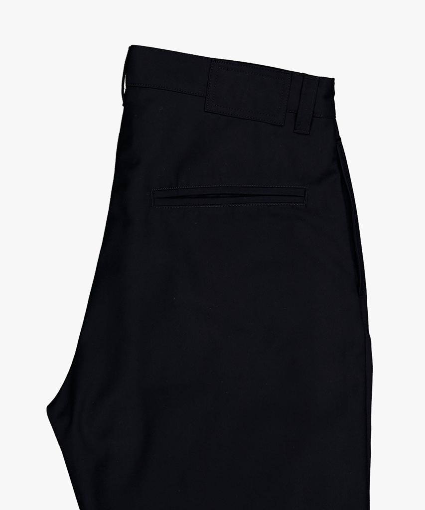Pabeo Leather Trimming Trousers (Black)