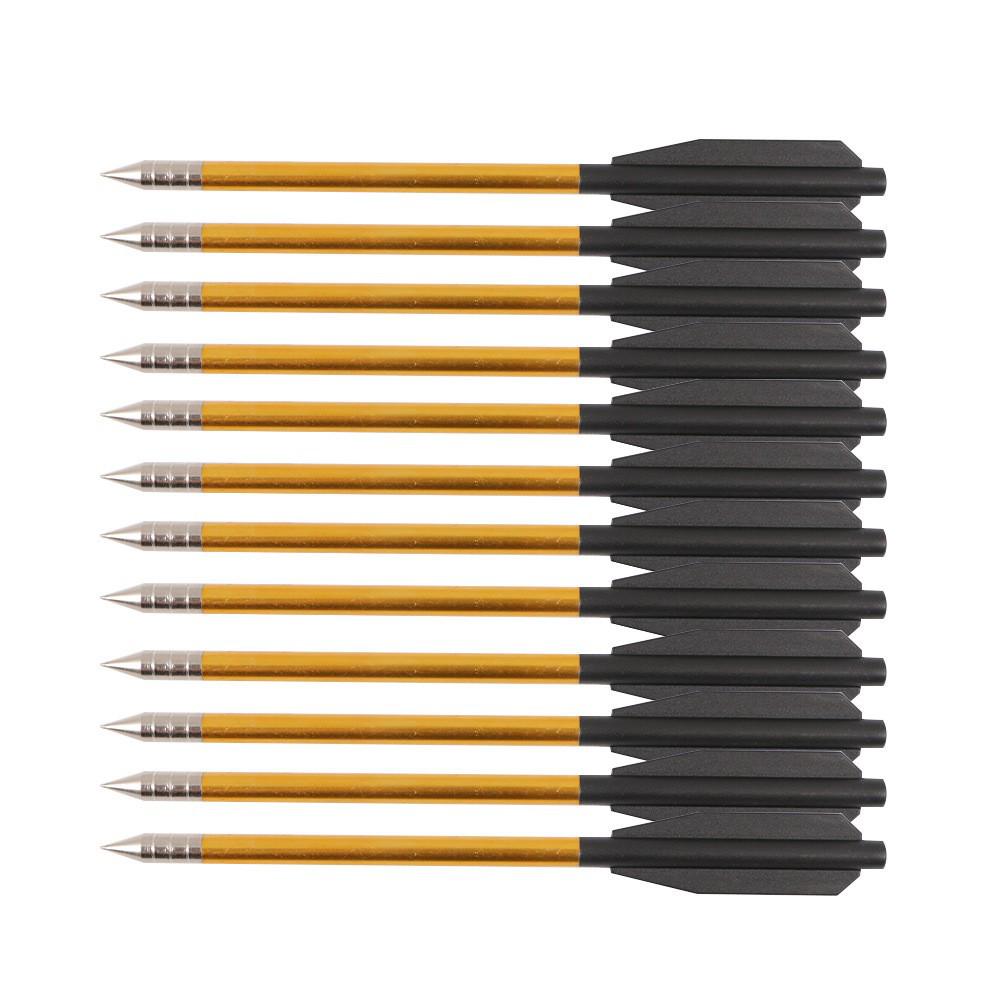 Huwairen 6,25" Pfeile aus Aluminiumlegierung (12er-Pack, 6,2 mm Durchmesser) für Bogenschießen